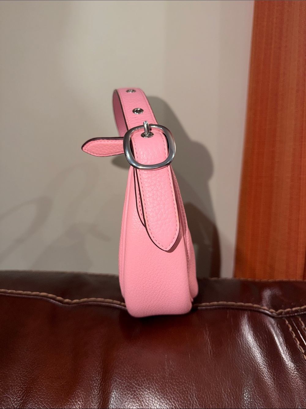 ‼️Coach Luna Pink Leather Shoulder Bag - Picture 11 of 16